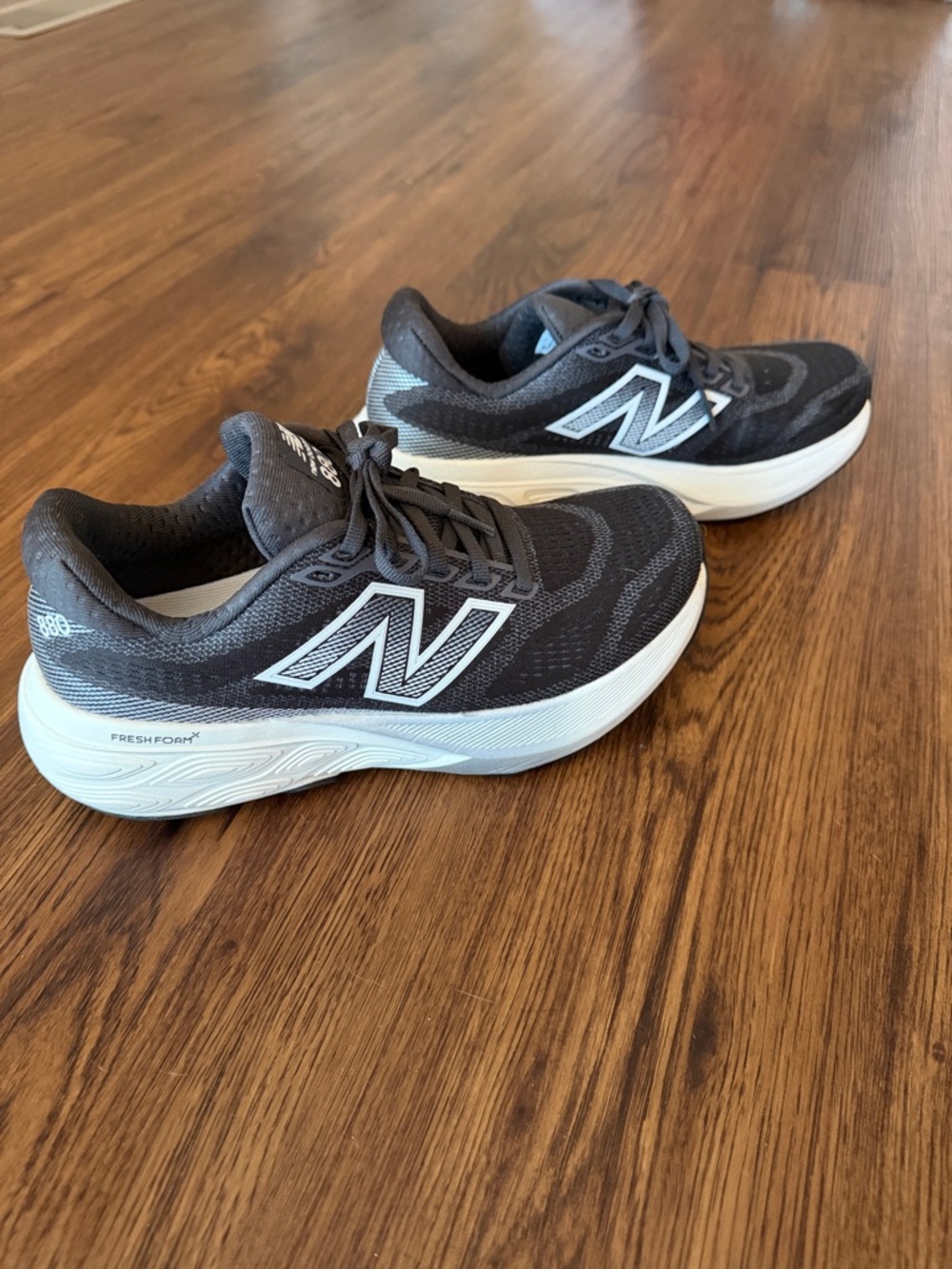New Balance Black and White 880 Fresh Foam Running Sneakers